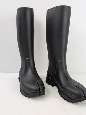 Maison Martin Margiela Black Tall Split-Toe Rain Boots